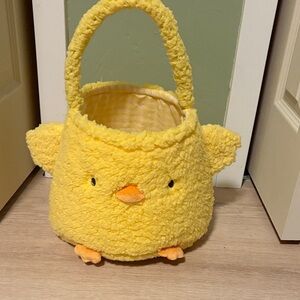 Yellow Plush Chick Easter Basket